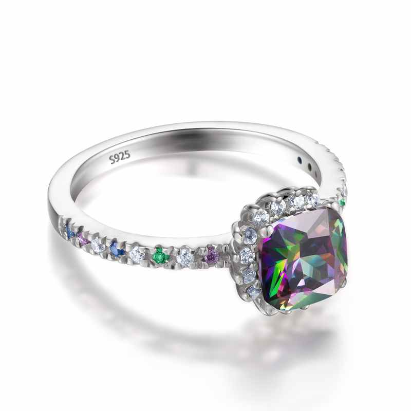 Princess Cut 925 Silver Engagement Rings