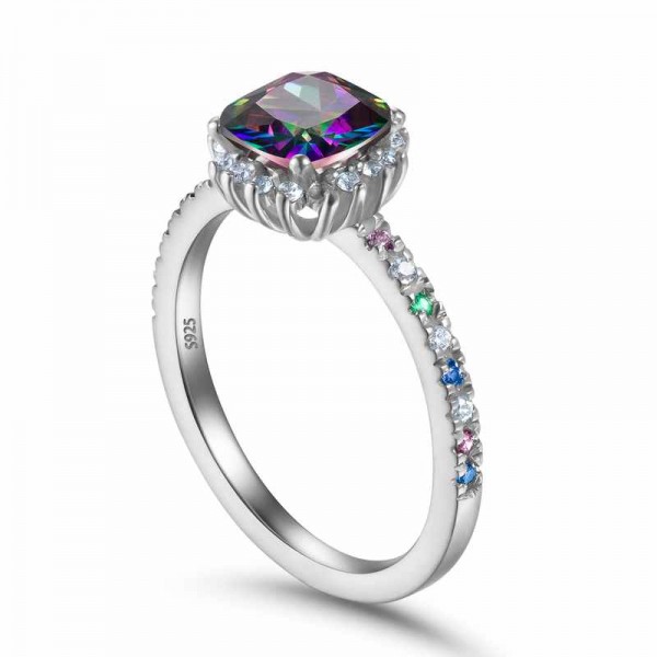 Princess Cut 925 Silver Engagement Rings