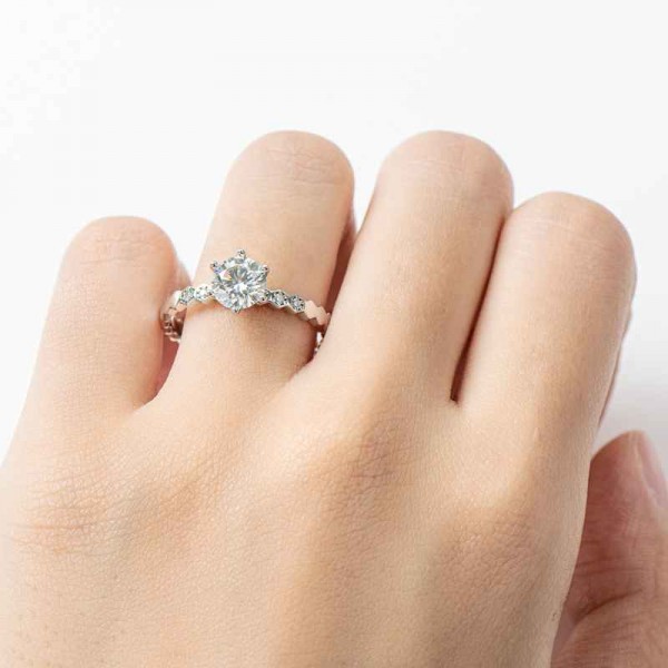 Statement & Cocktail Round Cut 925 Silver Engagement Rings