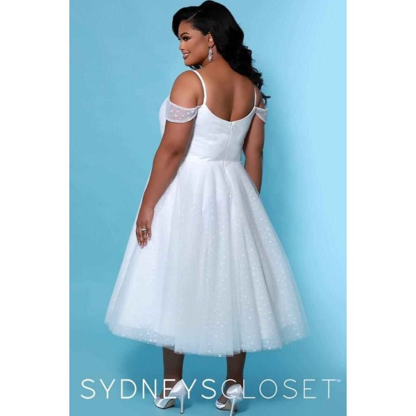 Sydneys Closet Off Shoulder Short Wedding Dress