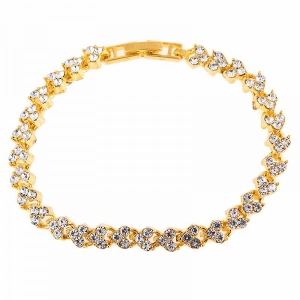 Personalized Ladies' Elegant Alloy Rhinestone Bracelets For Her
