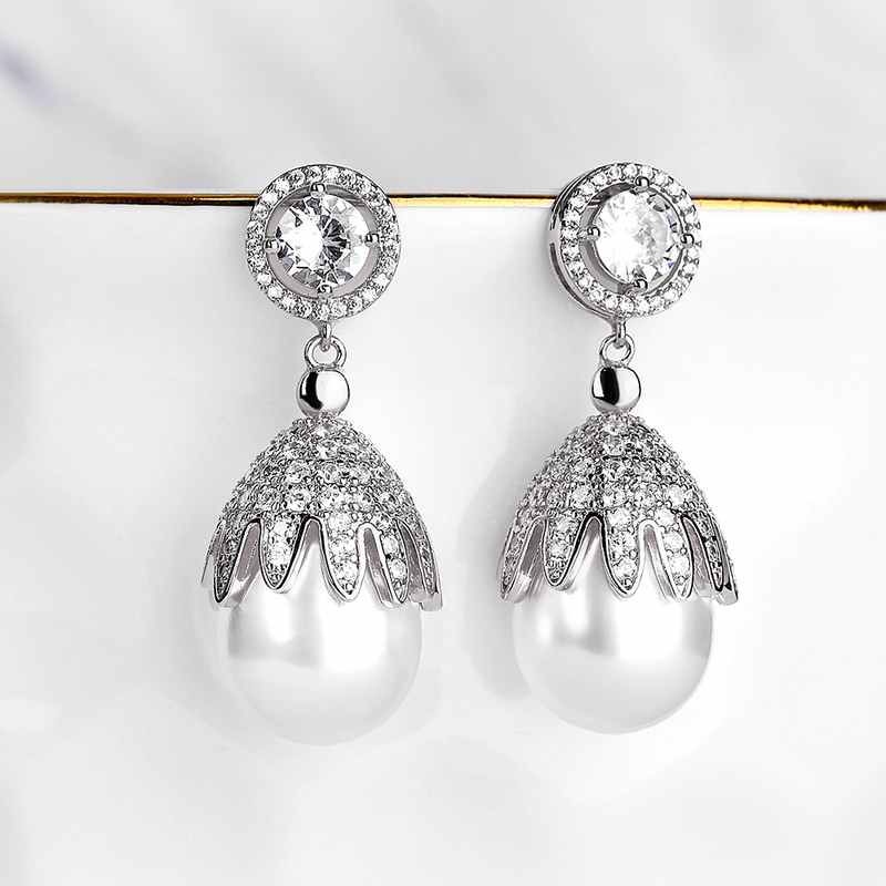 Ladies'/Couples' Elegant/Beautiful/Fashionable/Classic/Simple Copper/Imitation Pearls Earrings
