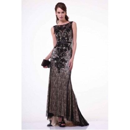 Beaded Lace Sheath Dress by Cinderella Divine -JC2361