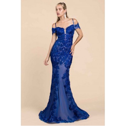 Tudor Lace Mermaid Gown by Andrea and Leo -A0258