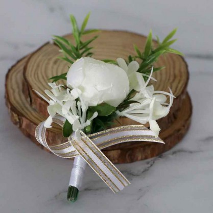 Gorgeous Free-Form Satin Boutonniere (Sold in a single piece) -
