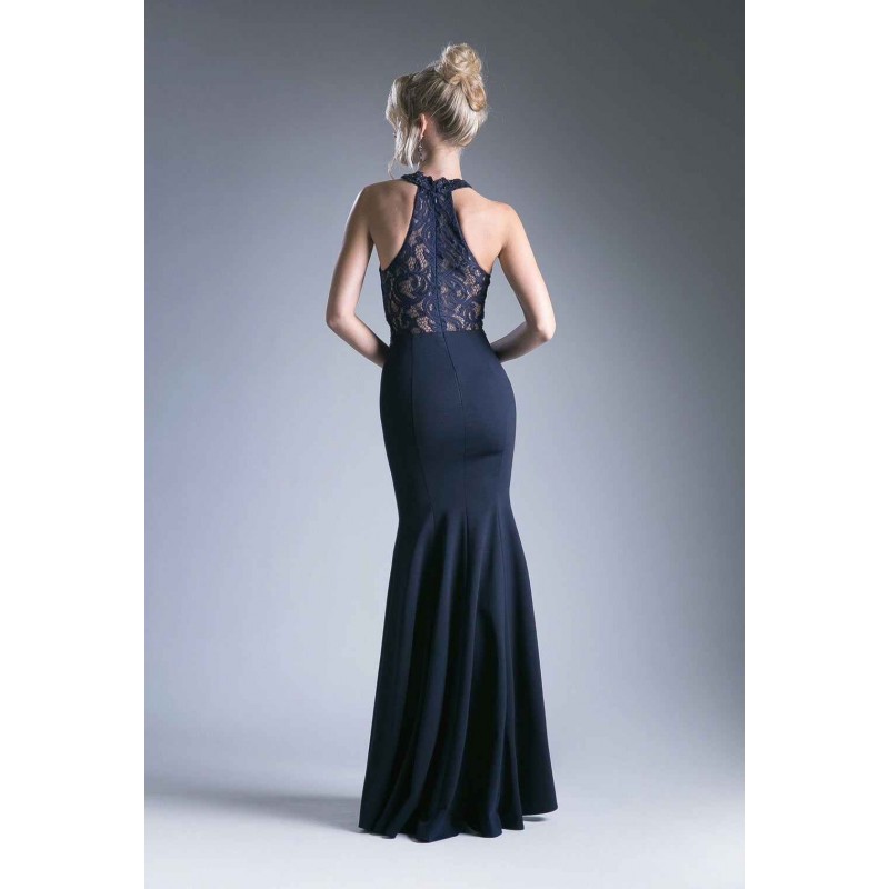 Beaded Lace Bodice Stretch Knit Sheath Dress by Cinderella Divine -CF102