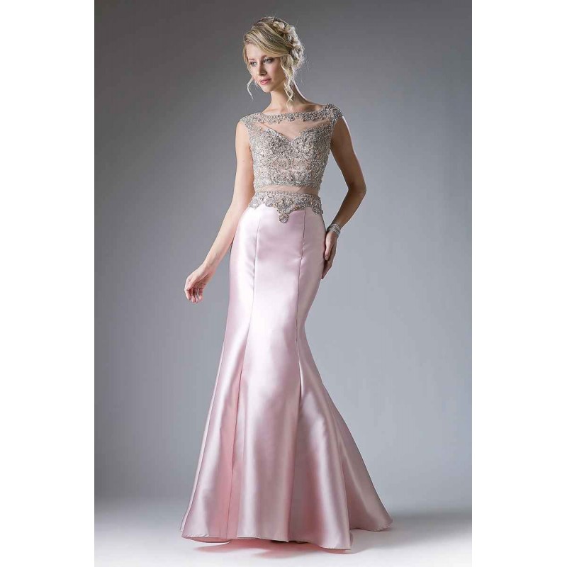 Beaded Bodice 2 Piece Mermaid Gown by Cinderella Divine -8990