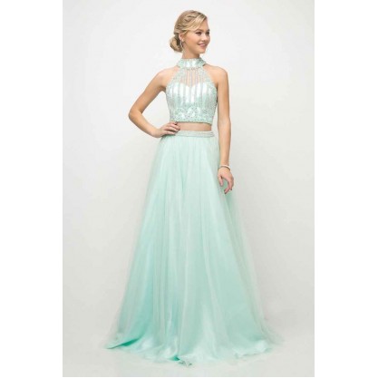 Beaded Bodice 2 Piece Ball Gown by Cinderella Divine -8994